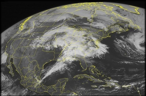 NOAA satellite image taken Saturday, April 24, 2010 at 1:45 p.m. 